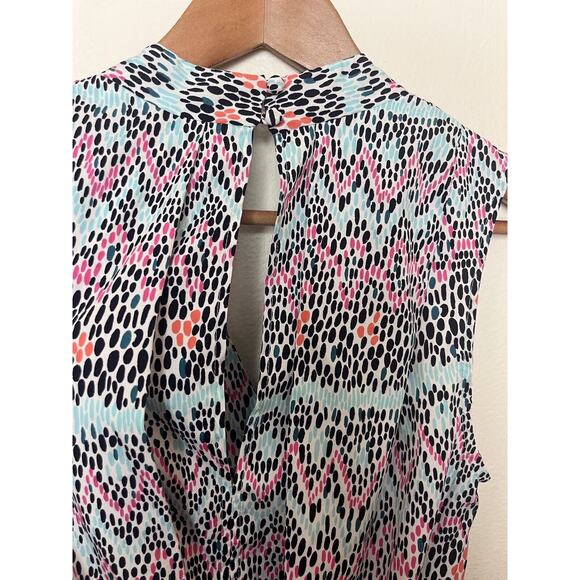 NWT Tori Richard Honolulu Paulina Women’s Sz 2 Multicolor Dot Sleeveless Dress - Picture 6 of 9